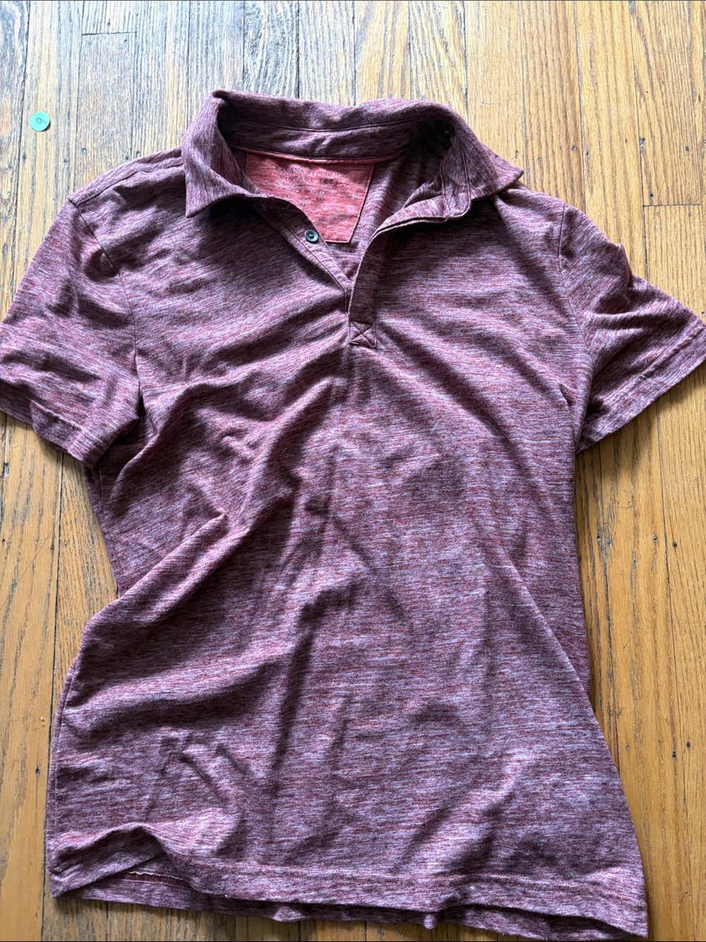 Men’s Heathered Burgundy Polo Shirt